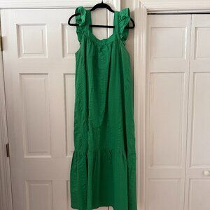Easel size large green dress with bow tie back